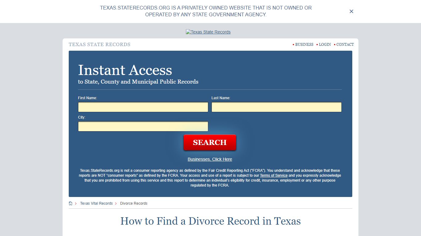 How to Find a Divorce Record in Texas - Texas State Records