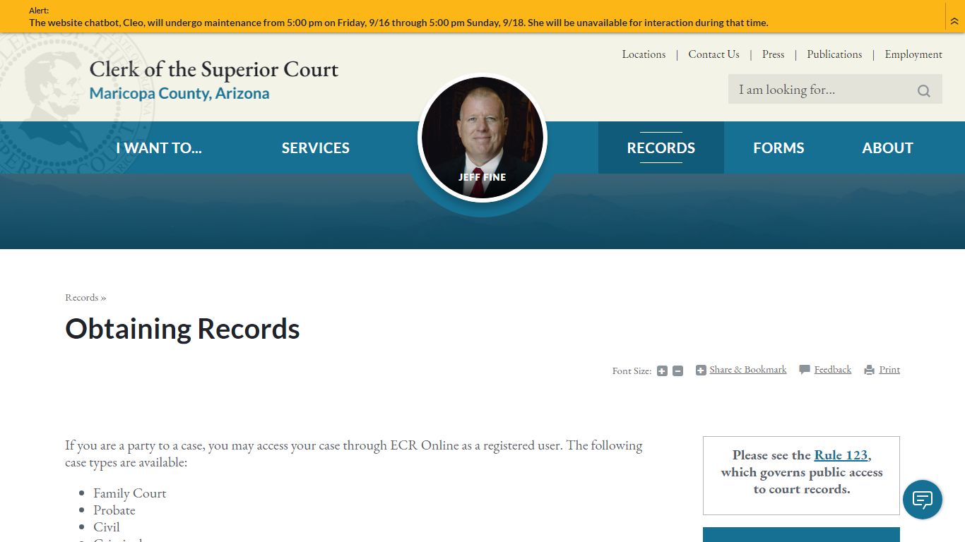 Obtaining Records | Maricopa County Clerk of Superior Court